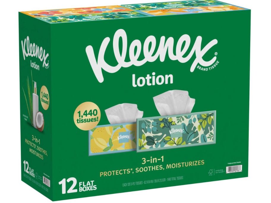 12 count box of kleenex tissues stock image