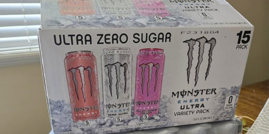 Monster Energy Drink 15-Pack Only $19 Shipped on Amazon (Just $1.28 Per Can)