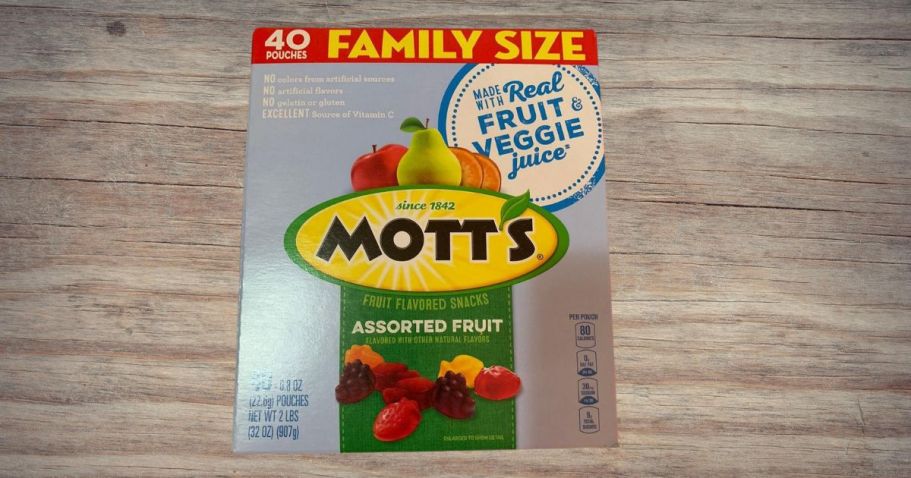 Mott’s Fruit Snacks 40-Count Box Only $6 Shipped on Amazon (Just 15¢ Per Pouch!)