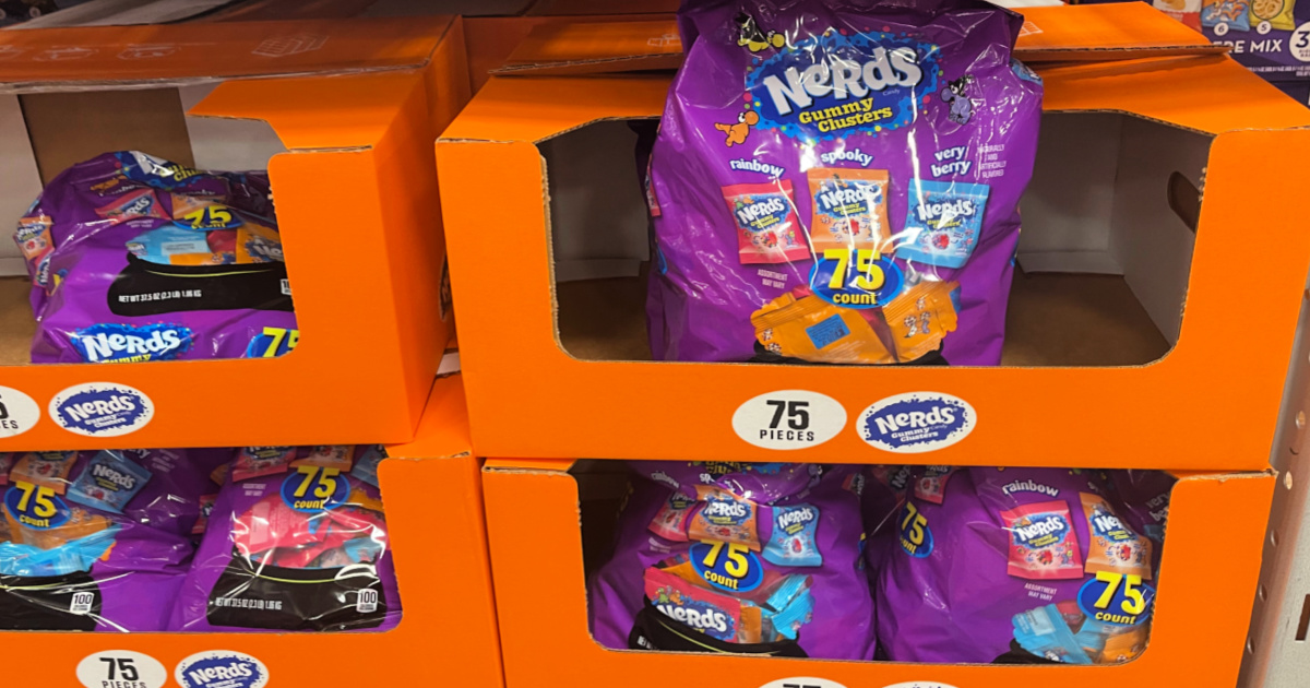 Huge Bags of Halloween Candy Now at Sam’s Club | Nerds Gummy Clusters & Hershey’s!