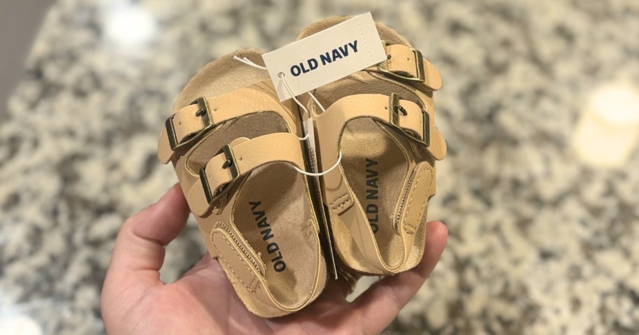 old navy baby strap sandals with tags