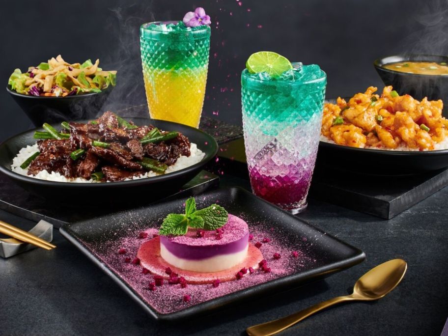 P.F. Chang's Freakier Friday menu items with colorful desserts and drinks