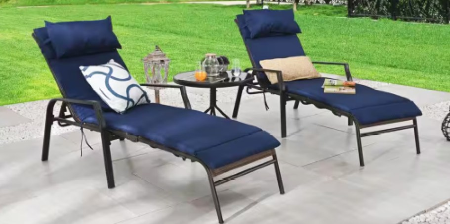 Up to 60% Off Home Depot Patio Furniture | 3-Piece Chaise Lounge Set Just $155 Shipped