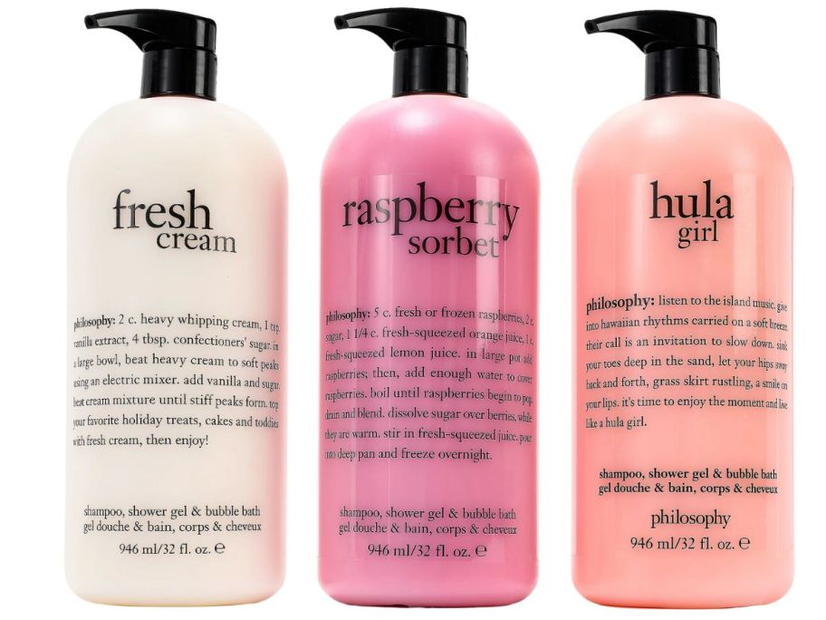 Philosophy Trio of Treats 32oz Shower Gel 3-Pack stock image