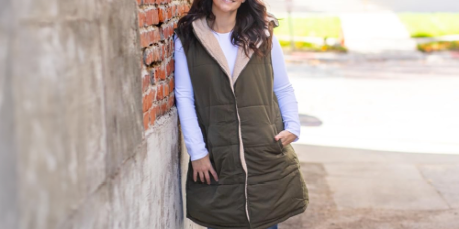 Women’s Reversible Hooded Vest Only $26.45 Shipped on Amazon (Reg. $57)