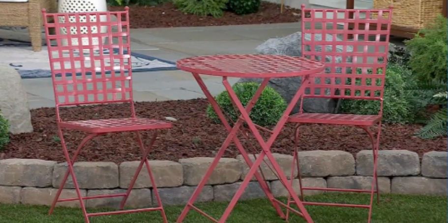 Foldable Metal Bistro Set from $49.99 Shipped on QVC.com (Regularly $168)