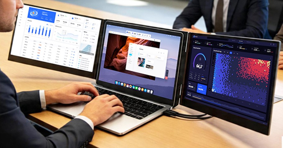 $96 Off Portable Triple Laptop Screen Extender on Amazon + Free Shipping