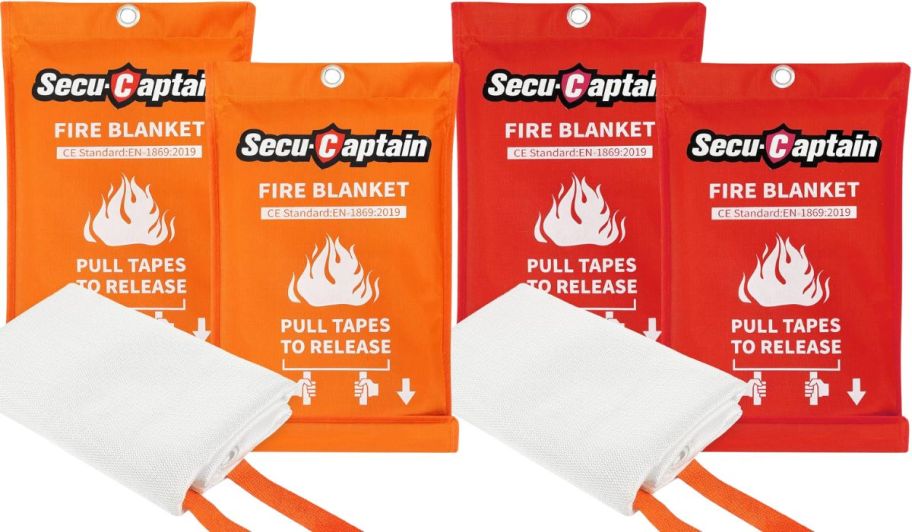 SecuCaptain-Emergency-Fire-Blanket-2-Pack بطانية حريق للطوارئ مكونة من عبوتين فقط بقيمة 13.59 دولارًا أمريكيًا يتم شحنها لأعضاء أمازون برايم | أكثر من 2000 تقييم 5 نجوم