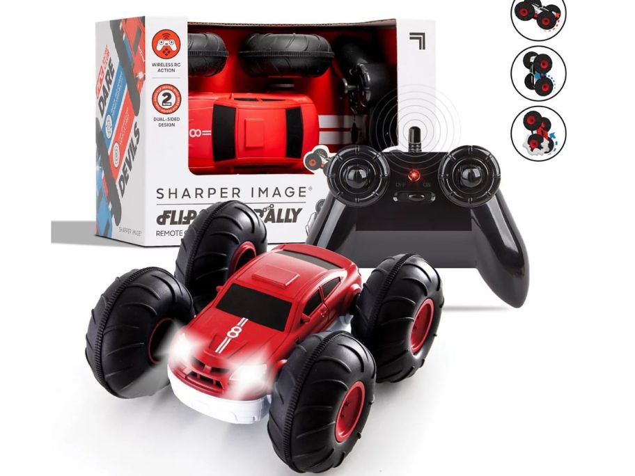 Sharper Image Remote Control Cars Flip Stunt Rally Toy 2-in-1 Reversible Car