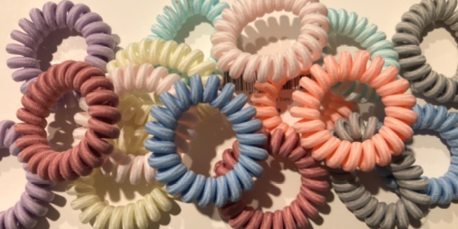 Spiral Hair Ties 20-Pack Just $3 Shipped for Amazon Prime Members | Prevents Hair Creases!