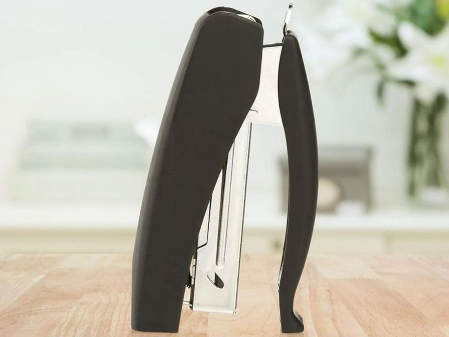 Swingline Stapler standing up on a desk