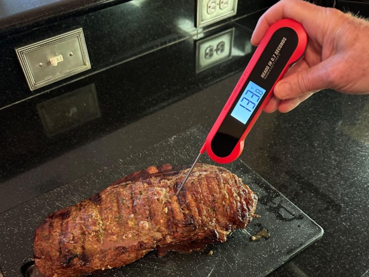 Digital Meat Thermometer Just $9.90 on Amazon | Waterproof w/ Magnetic Back