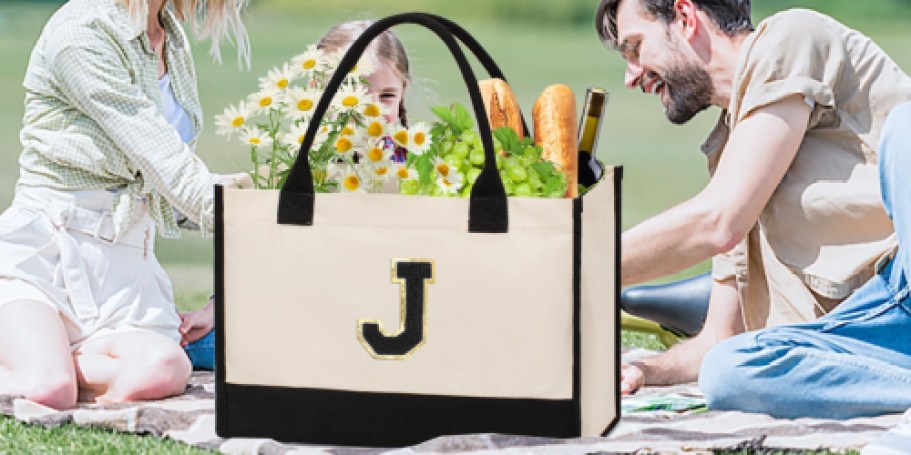 Initial Canvas Tote Just $9.99 on Amazon (Regularly $20)