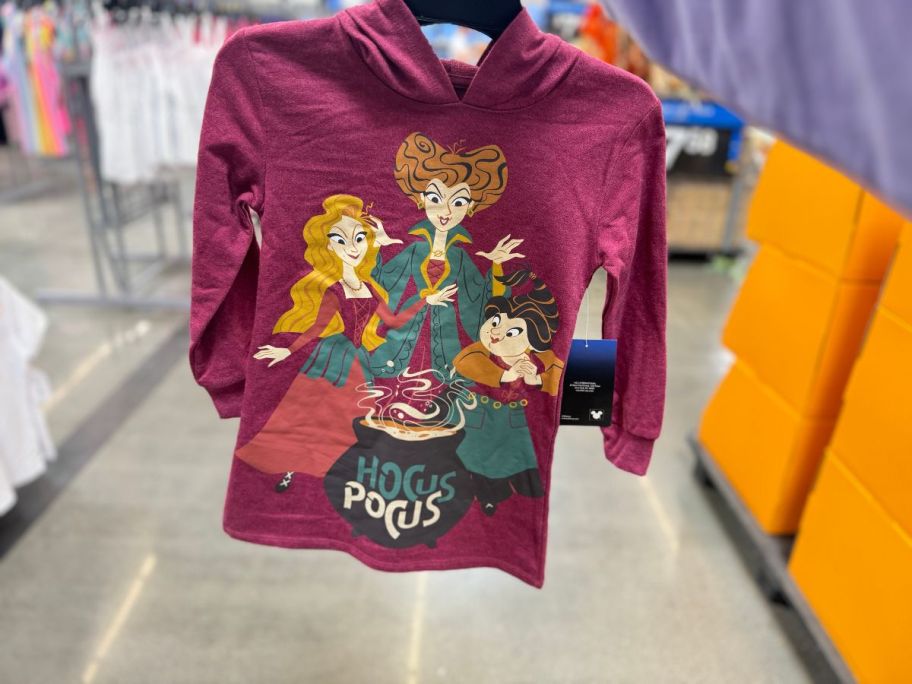 Girls Hocus Pocus Hooded Shirt at Walmart