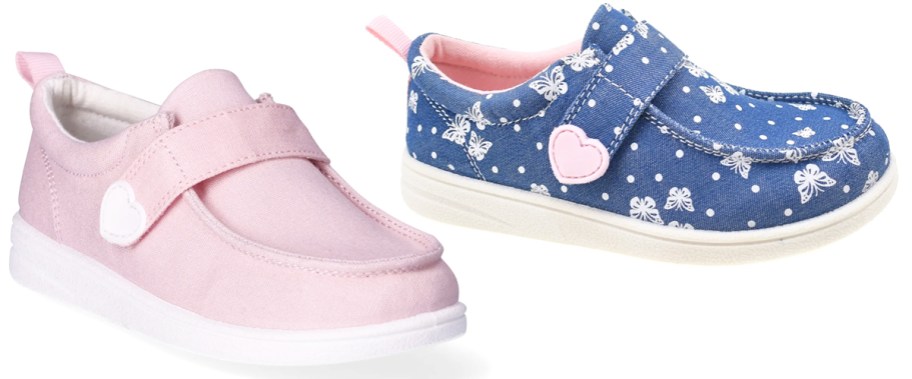 pink and blue toddler sneakers