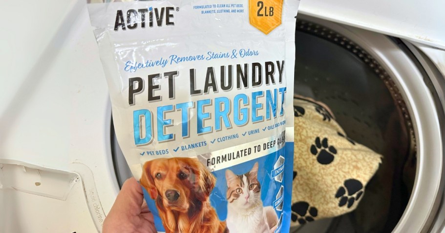 Active Pet Laundry Detergent 2lb Bag Just $13.96 Shipped on Amazon | Natural Enzymes Remove Odors & Stains!