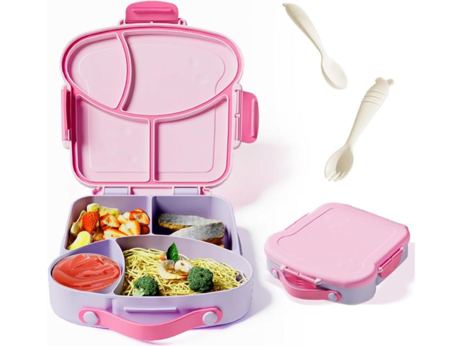 Bento 4-Compartment Box in Pink
