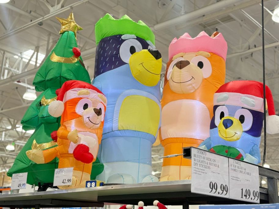 bluey family Christmas inflatable