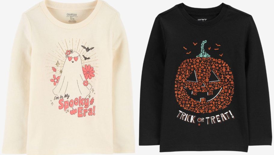 two carters toddler halloween graphic tees