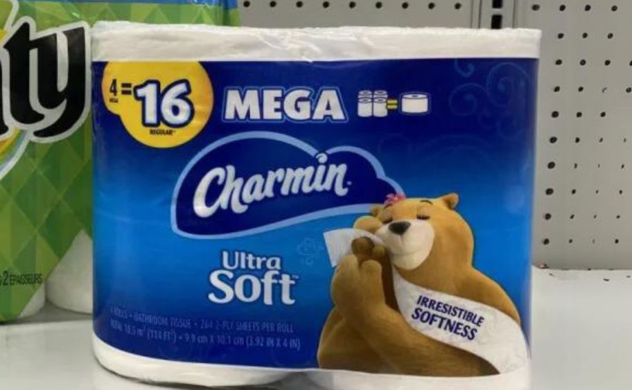 a 4 pack of charmin ultra soft toilet paper