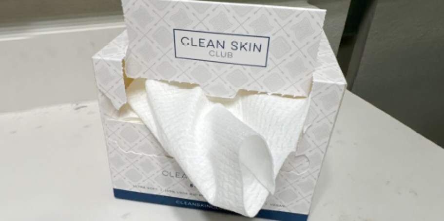 Clean Skin Club XL Face Towels 50-Count Only $11.66 Shipped on Amazon | Great for Travel