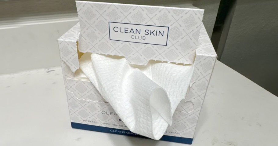 Clean Skin Club XL Face Towels 50-Count Only $11.66 Shipped on Amazon | Great for Travel