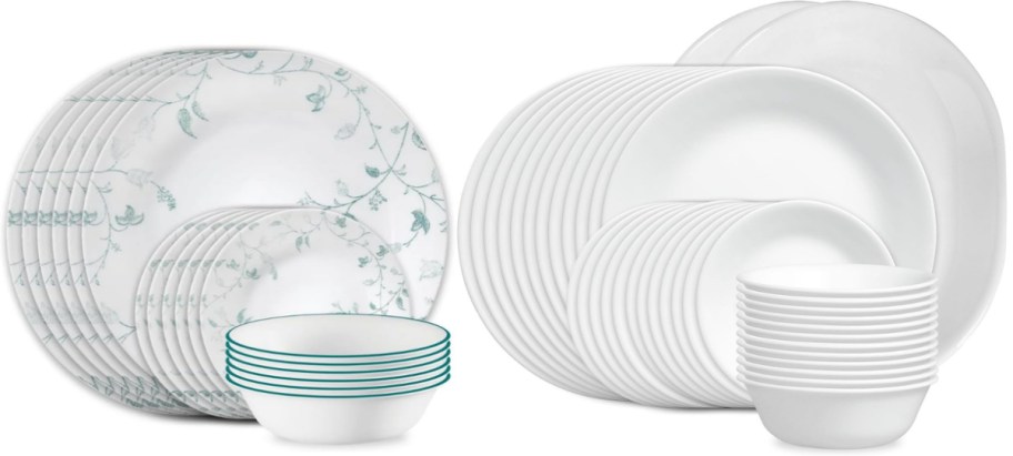 18 and 38 piece dinnerware sets