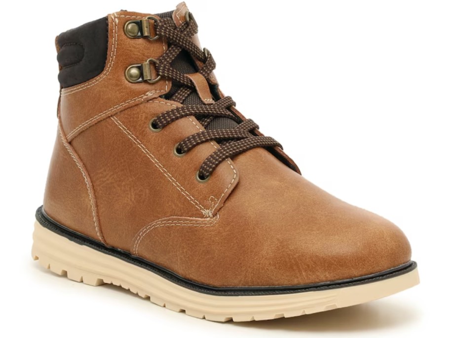 boys brown lace up boot