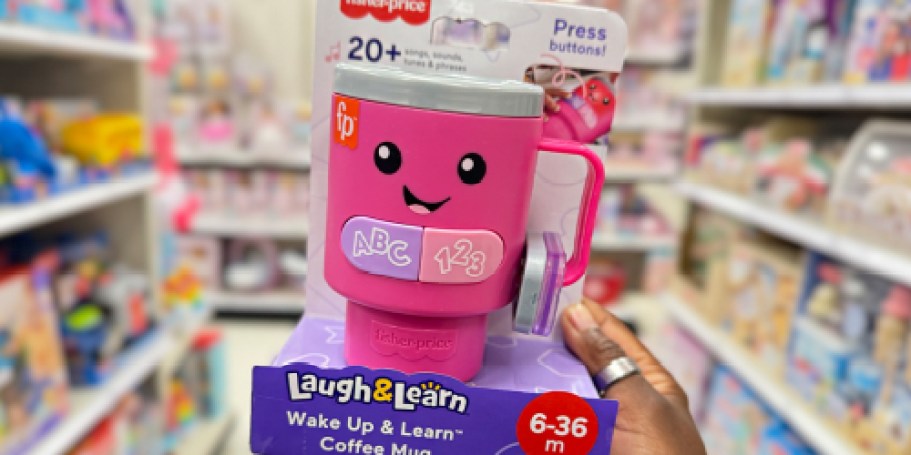 Fisher Price Pink Coffee Tumbler Available Now at Target (Like Kids Version of Stanley!)