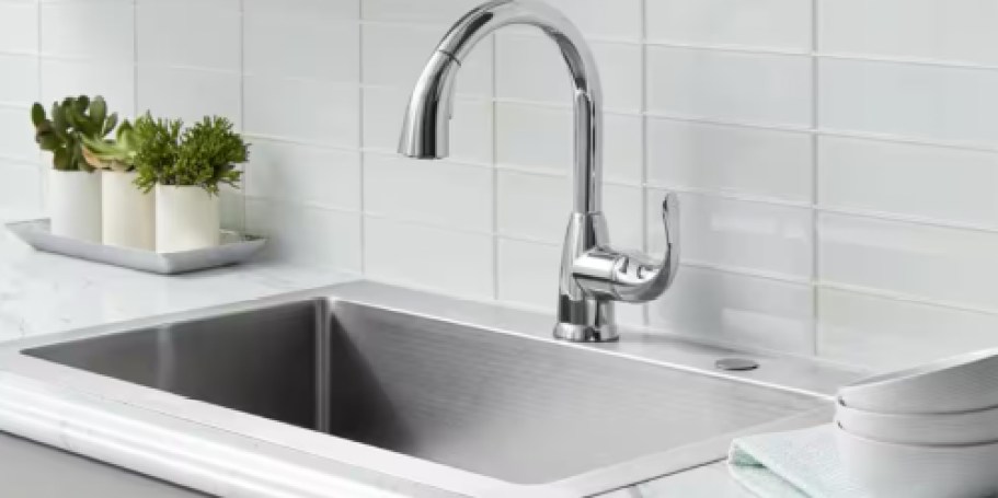 Up to 50% Off Home Depot Kitchen Faucets & Sinks + Free Shipping | Pull-Down Sprayer Only $29.97 Shipped