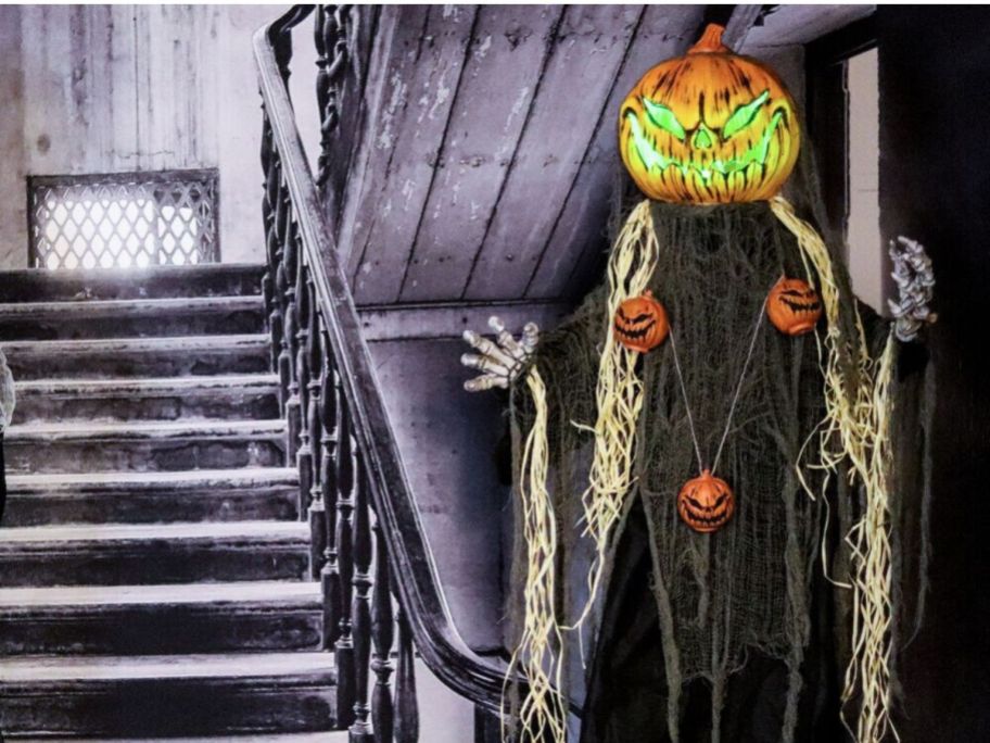 Haunted Hill Farm Pumpkin Man Chad 5' Animatronic