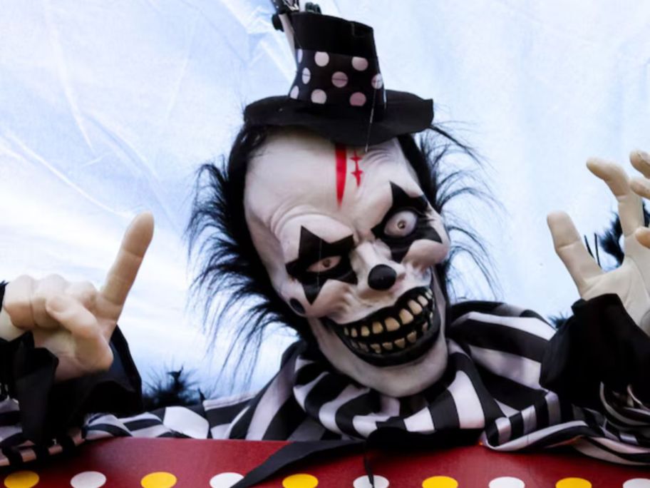 Haunted Hill Farm Wicked 2ft Haunted Clown Animatronic Groundbreaker