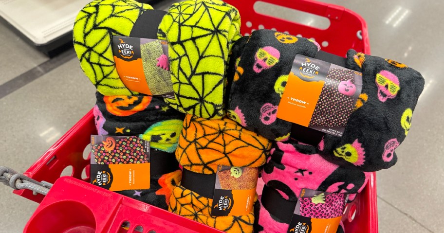 hyde and eek halloween blankets in target shopping cart