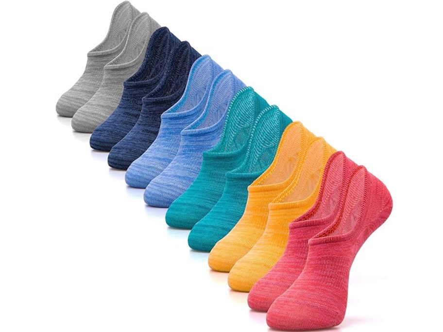 no show socks in multiple colors