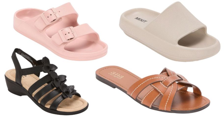 four womens sandals