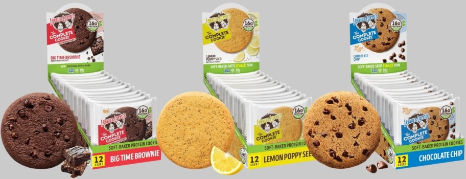 3 varieties of lenny and larry complete cookies