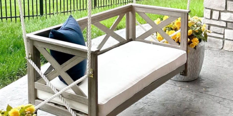 GO! Outdoor Porch Swing with Cushion Only $88 Shipped on Walmart.com (Reg. $224)