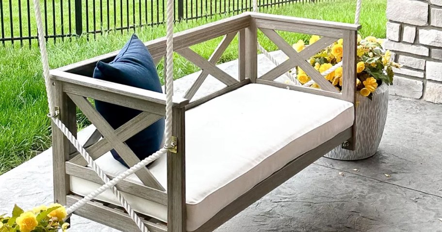 GO! Outdoor Porch Swing with Cushion Only $88 Shipped on Walmart.com (Reg. $224)