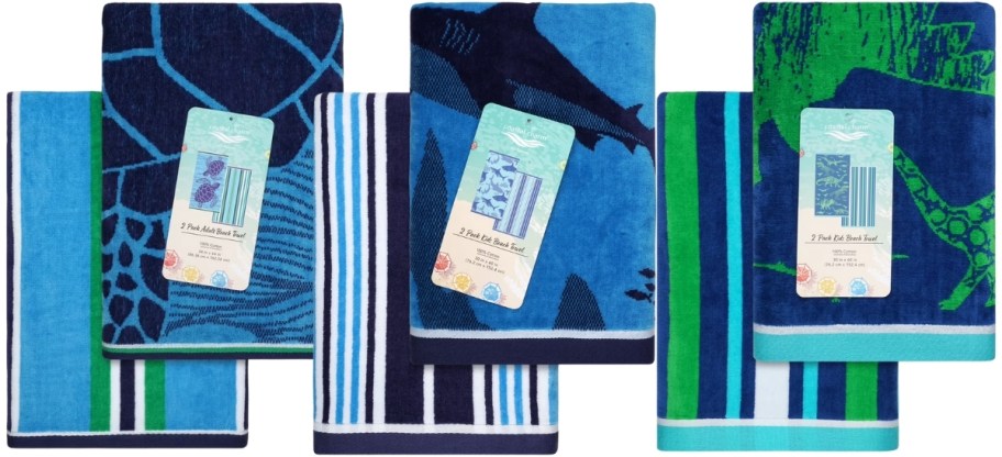 3 2-Piece towel sets