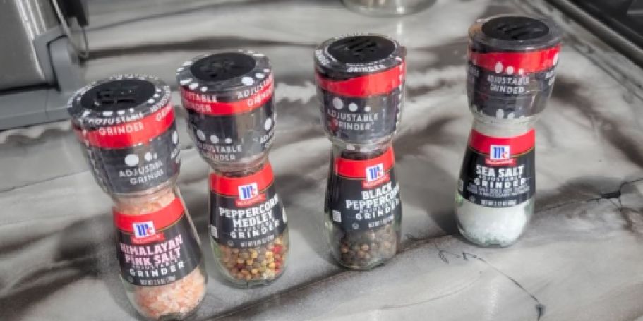Four McCormick Salt & Pepper Grinders Only $6.99 Shipped on Amazon