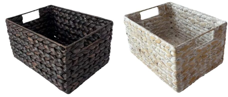 a brown and white Storage Basket