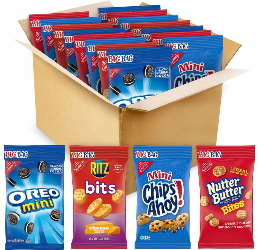 15 count variety box of nabisco snacks