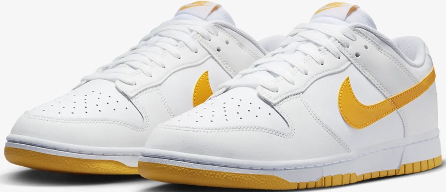 white and yellow dunk shoes 