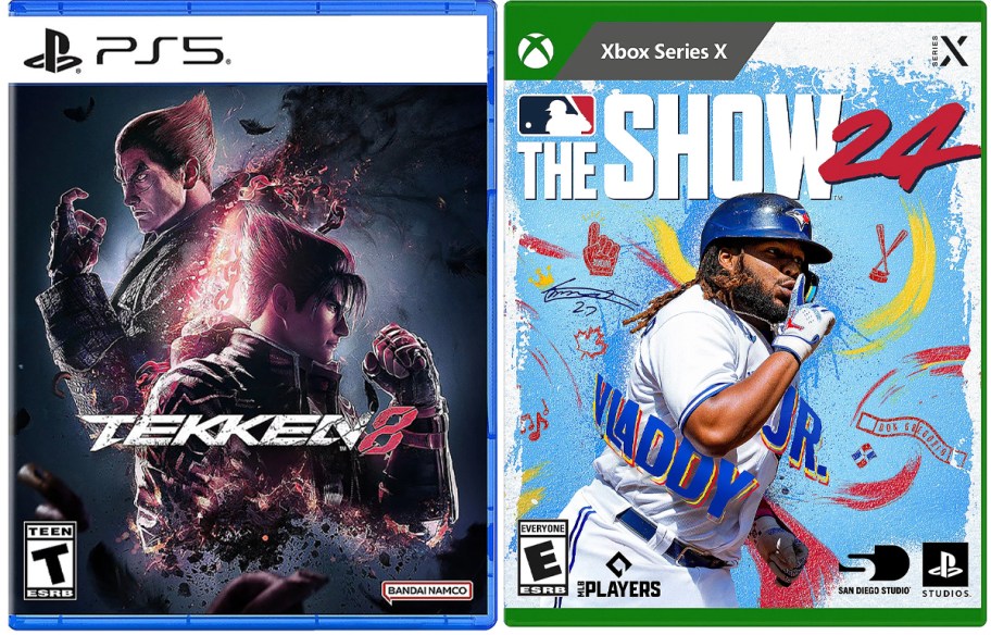 ps5 tekken 8 video game and mlb show xbox game