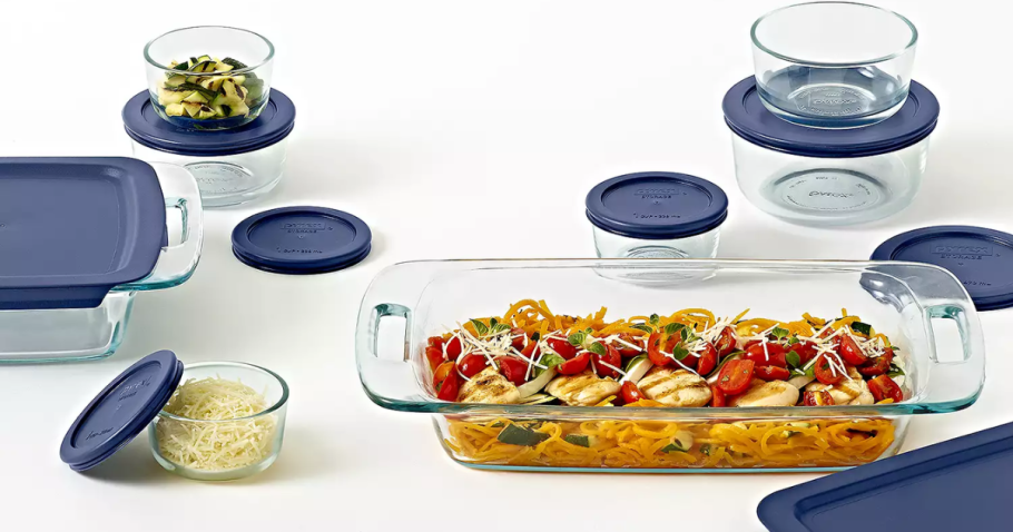 Pyrex 16-Piece Bake N Store Glass Storage Set Just $35.99 on Kohls.com (Reg. $65)