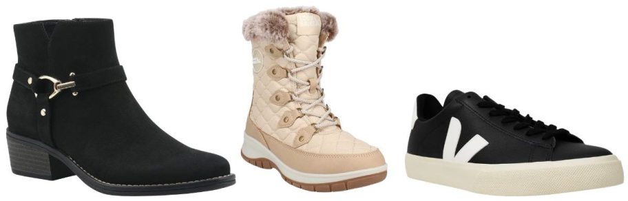 women's boots and men's sneakers