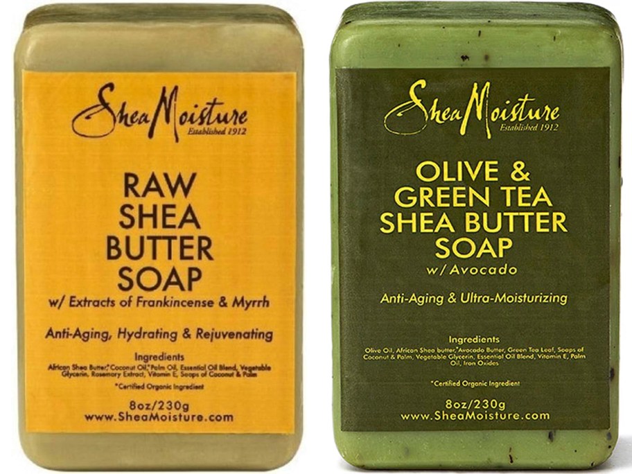 two sheamoisture bar soaps 