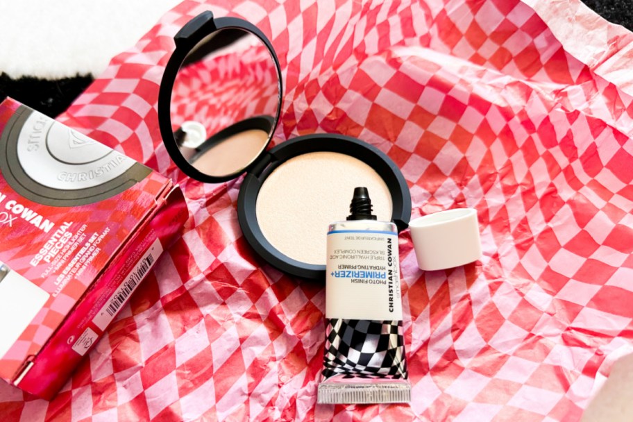 Smashbox primer and highlighter palette unboxed