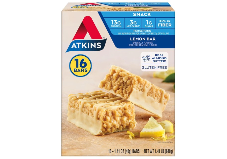 stock image of Atkins Snack Bar Lemon Bar 16 Count