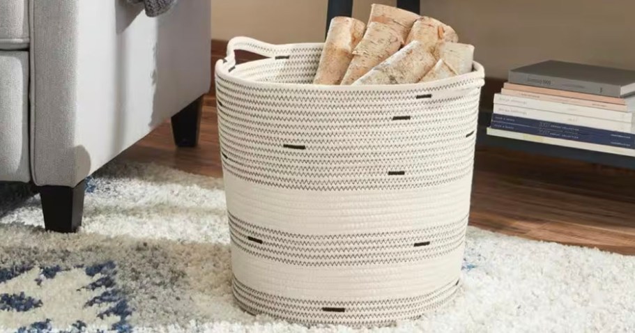 Up to 80% Off Home Depot Baskets + Free Shipping | Rope Basket Only $17.88 Shipped